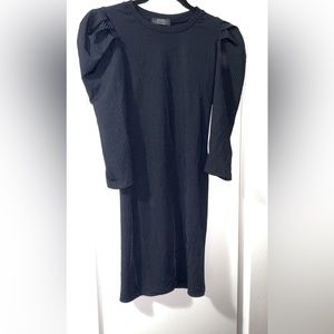 Long puffy sleeves mini dress